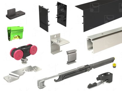 SAF-BLACK-Set für 1 Tür von 21 bis 60 Kg