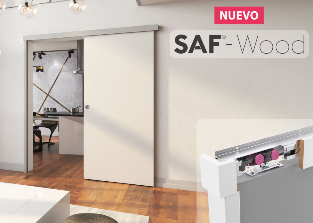 NUEVO: Nuestro sistema corredero SAF con revestimiento de madera: SAF-BOIS