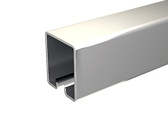 Stalen rail met een doorsnede van 62 x 55 mm en een lengte van 4 m