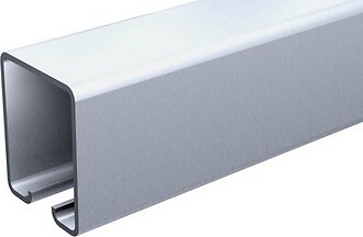 Stalen rail met een doorsnede van 62 x 55 mm en een lengte van 6 m