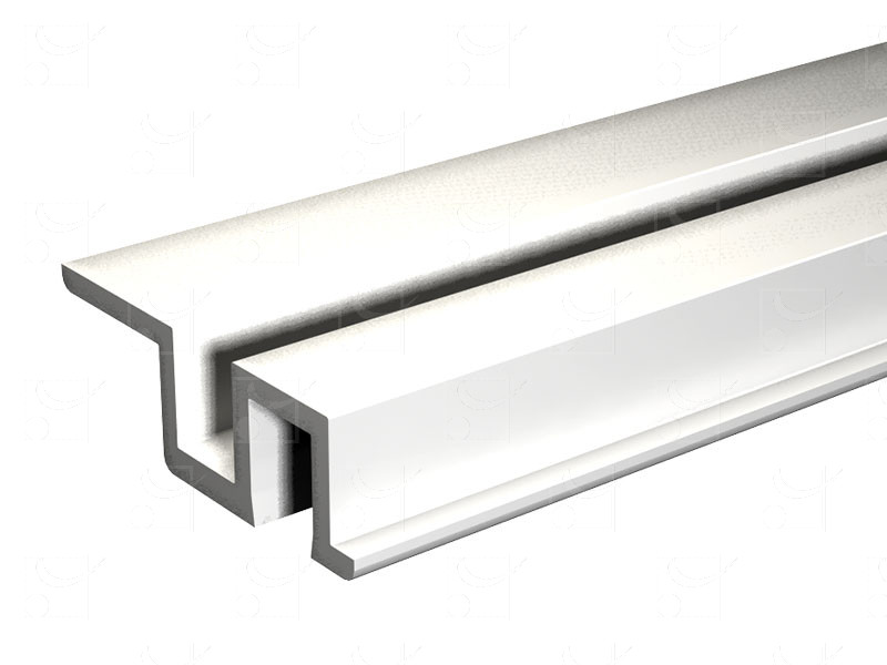 Rail PVC blanc - 2 m