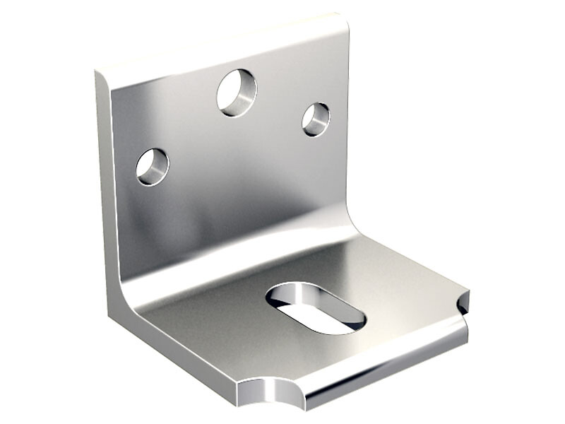 Angle bracket with screw holes