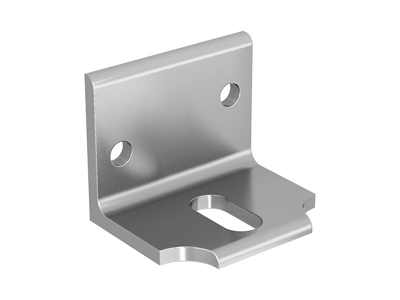 Angle bracket with screw holes
