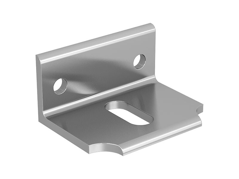 Angle bracket with screw holes