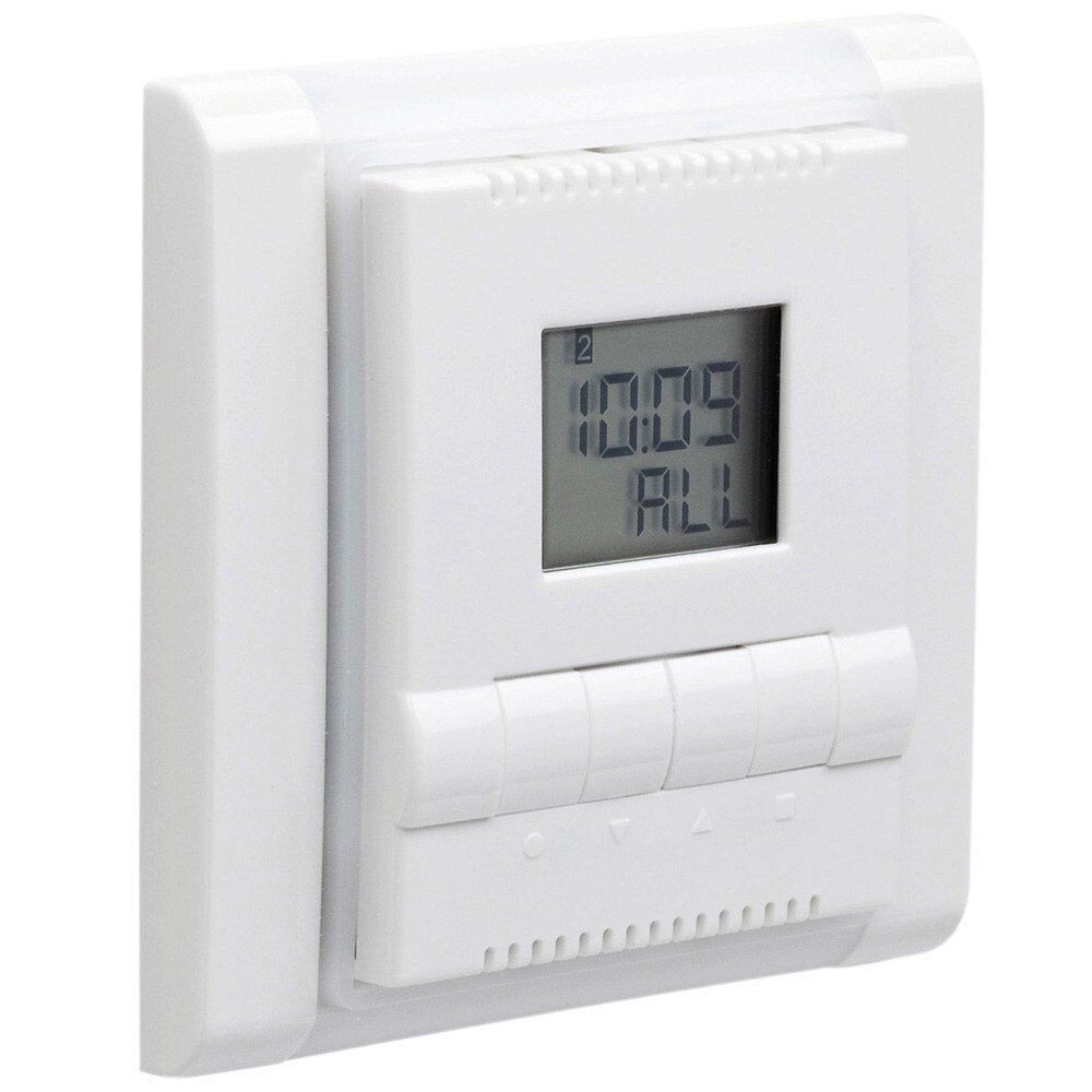 4-channel programmable radio clock for hinged and sliding shutters 4-channel programmable radio clock for hinged and sliding shutters