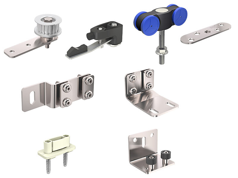 Garniture pour 2 portes de 120 Kg