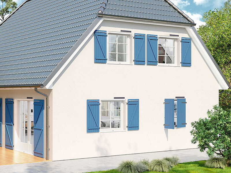 WIBAT® LINTEAU SOLAR - Motorisation Solaire à bras avec caisson aluminium pour volets battants