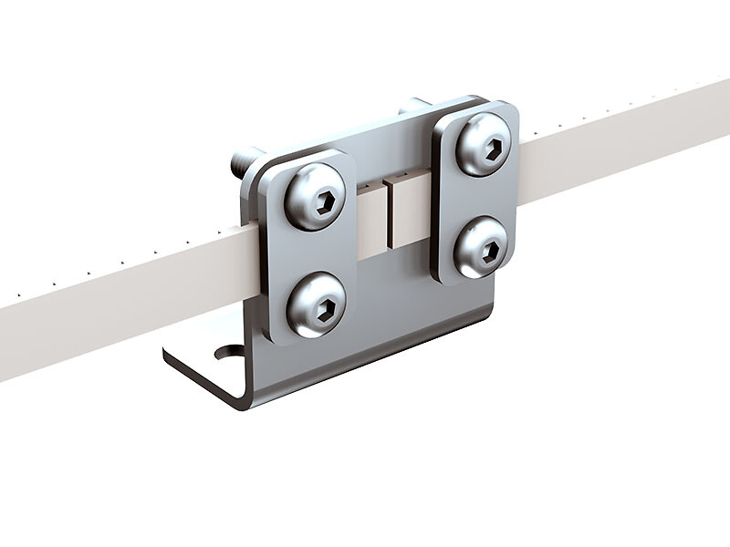 Corner bracket for toothed drive belt junction Corner bracket for toothed drive belt junction